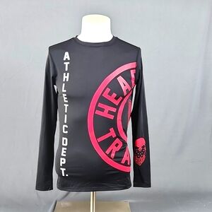 HEAD RUSH- Men's Fitted Long-Sleeve Athletic Shirt with bold accents- Size S